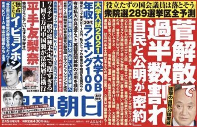 「週刊朝日」2021年2月5日号の紹介ページ